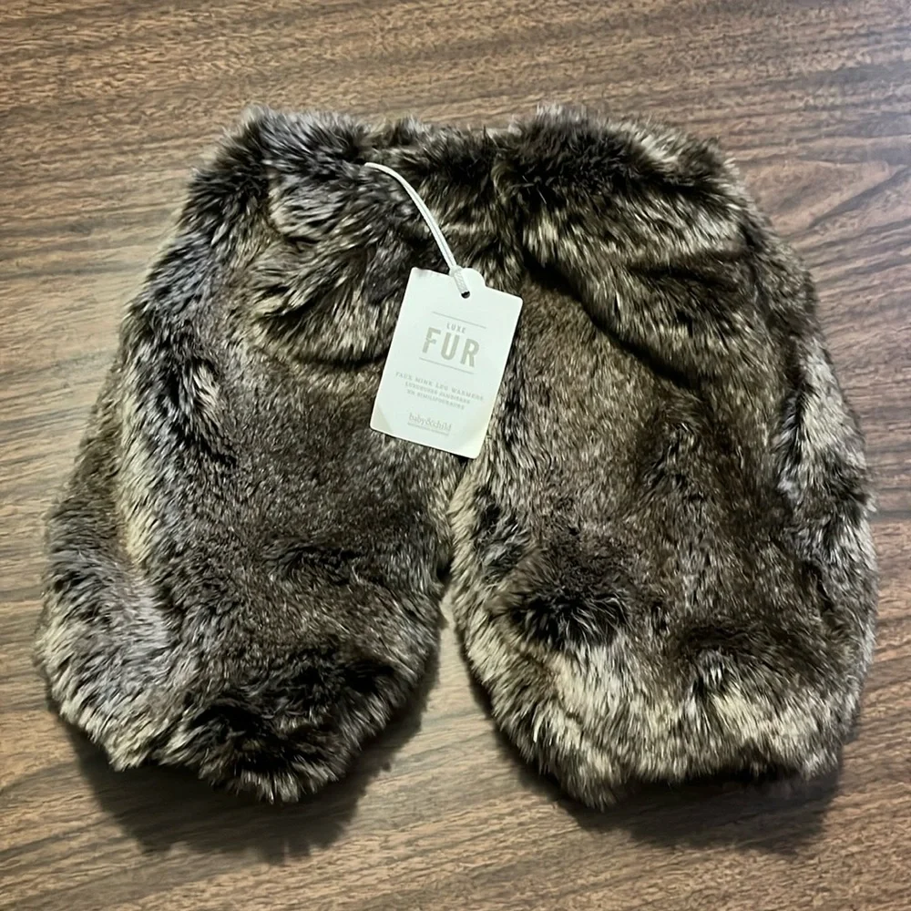 NEW Faux Mink Leg Warmers for Toddlers NWT